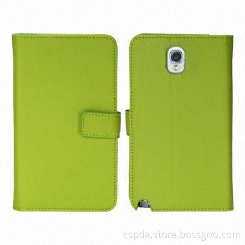 Hot Selling Folio Wallet Leather Cases for Samsung Galaxy Note 3, Beautiful and Fashionable